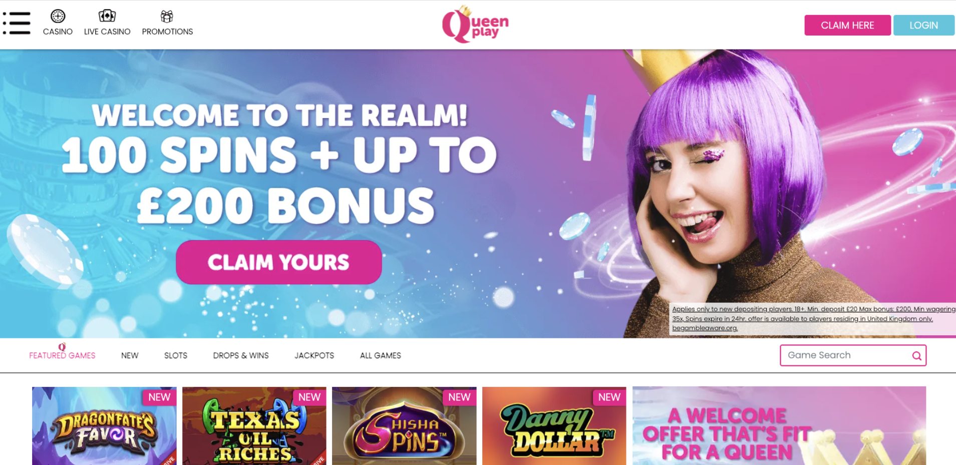 betgrouse casino homepage desktop